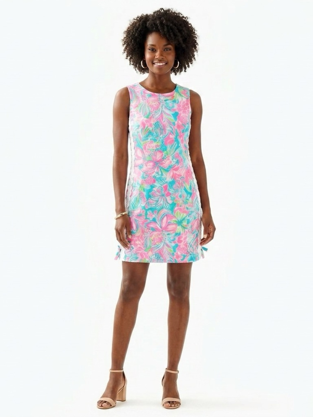 Lilly Pulitzer Mila Stretch Shift Dress Womens 0 Hot On The Scene Bows Bright
